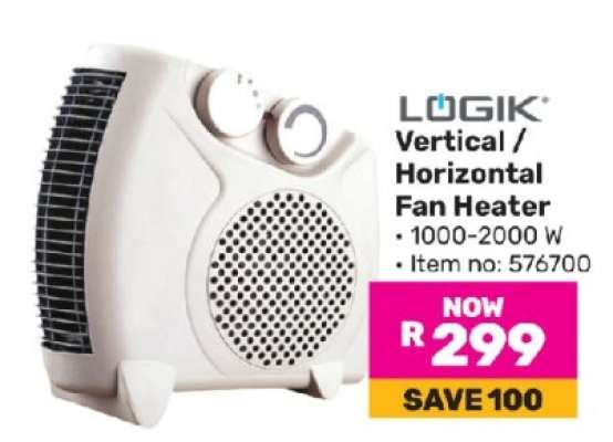 Logik Vertical/Horizontal Fan Heater