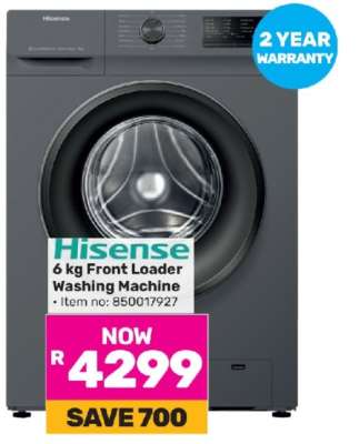 Hisense 6 kg Front Loader Washing Machine
