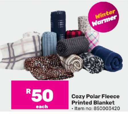Cozy Polar Fleece Printed Blanket