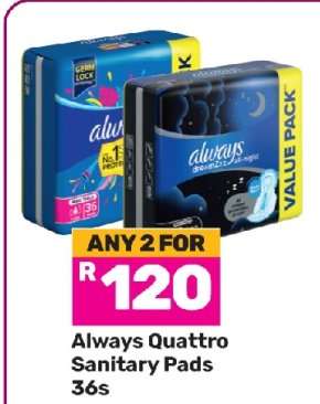 Always Quattro Sanitary Pads 36s