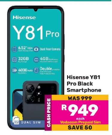 Hisense Y81 Pro Black Smartphone