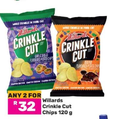 Willards Crinkle Cut Chips 120 g