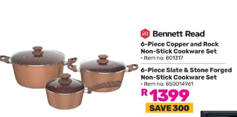 Bennett Read 6-Piece Copper and Rock Non-Stick Cookware Set