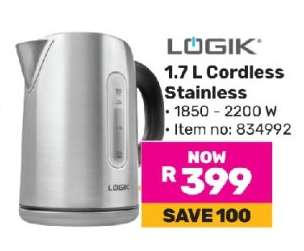 LOGIK 1.7 L Cordless Stainless