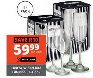 Bistro Wine/Flute Glasses - 4-Pack