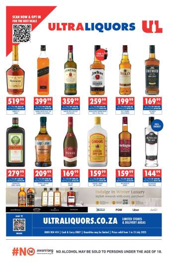 Ultra Liquors catalogue  - 01/07/2025 - 15/07/2025.