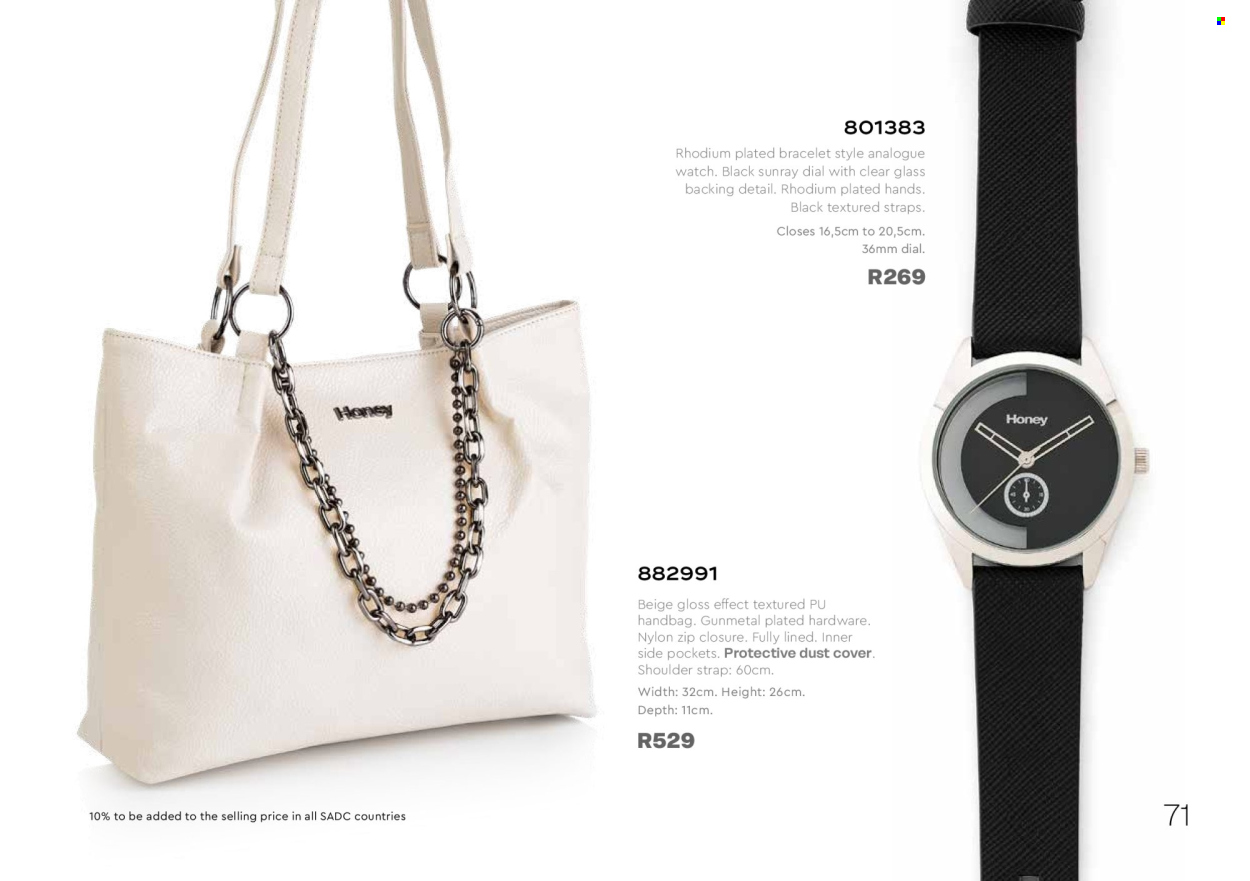 Honey specials. Page 73