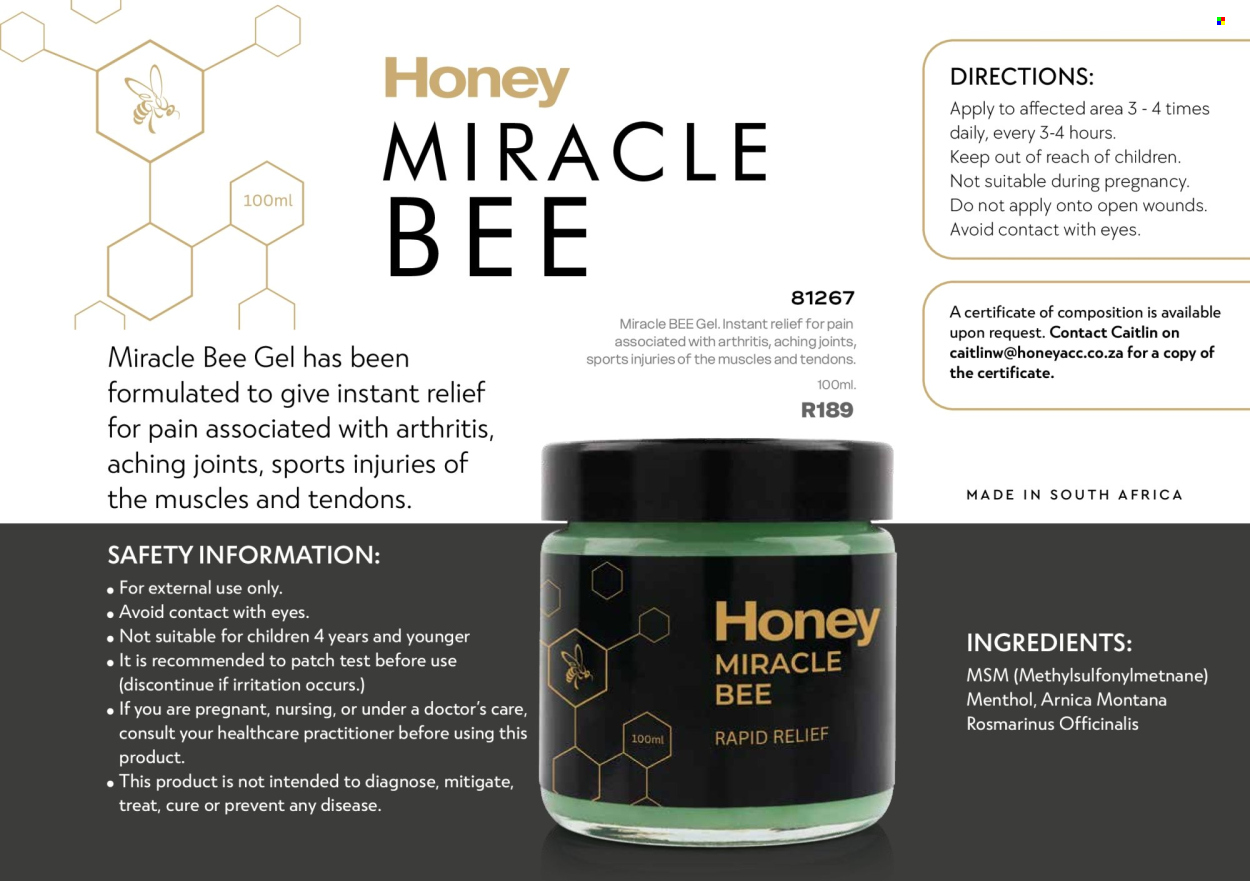 Honey specials. Page 99