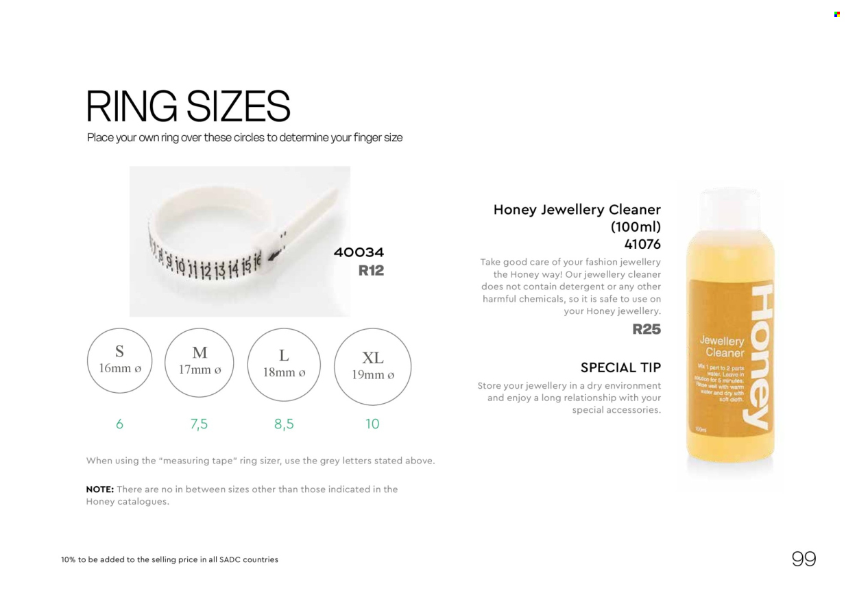 Honey specials. Page 101