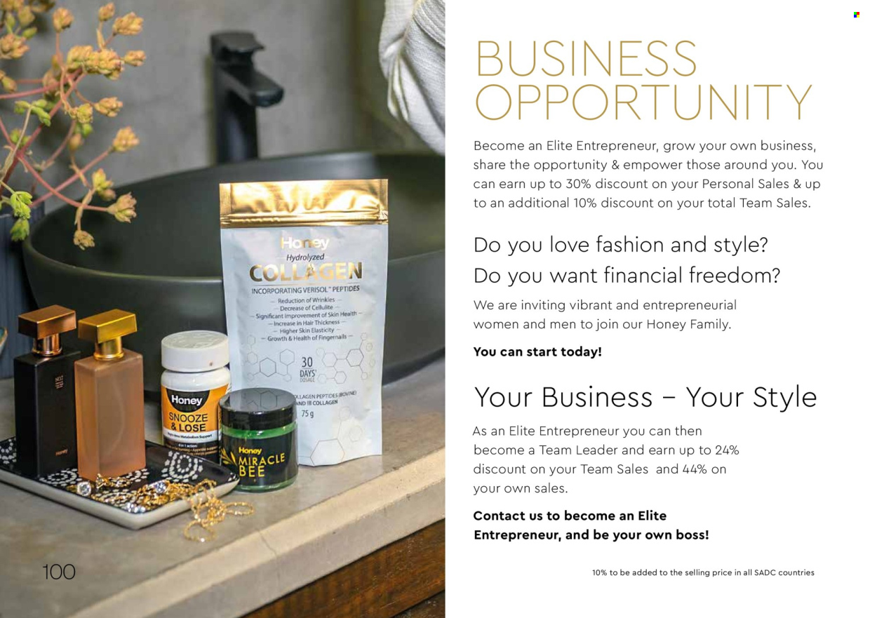 Honey specials. Page 102