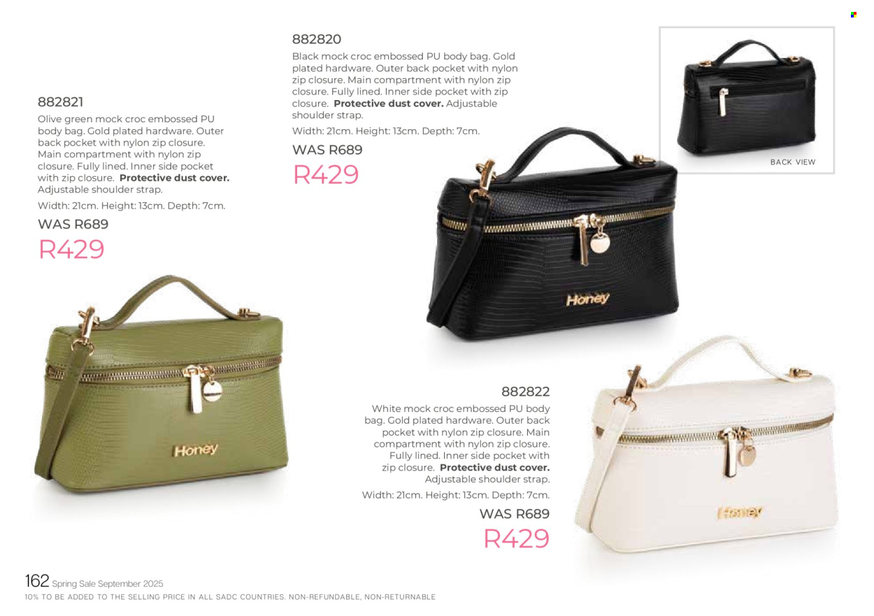 Honey specials. Page 164