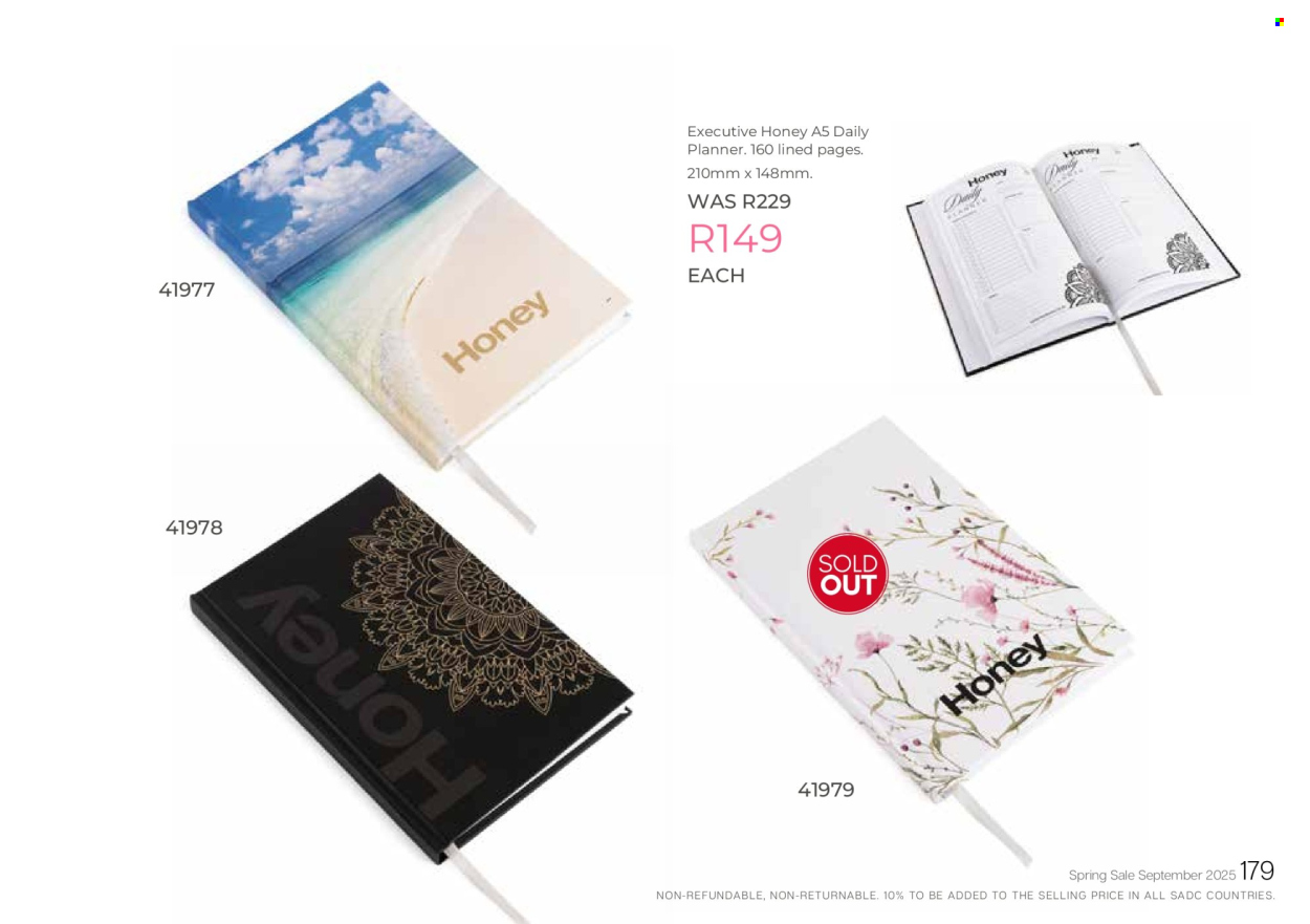 Honey specials. Page 181