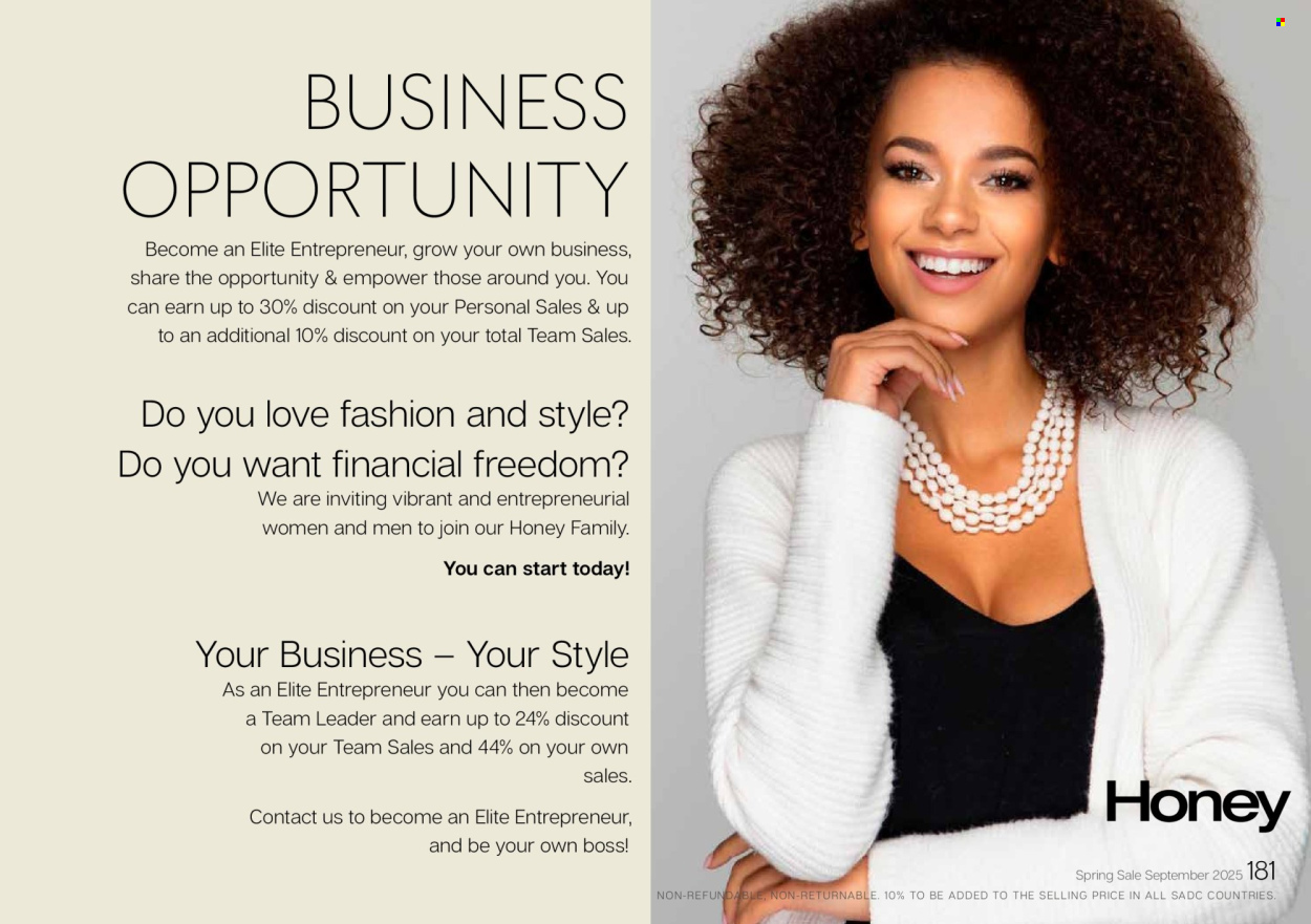 Honey specials. Page 183