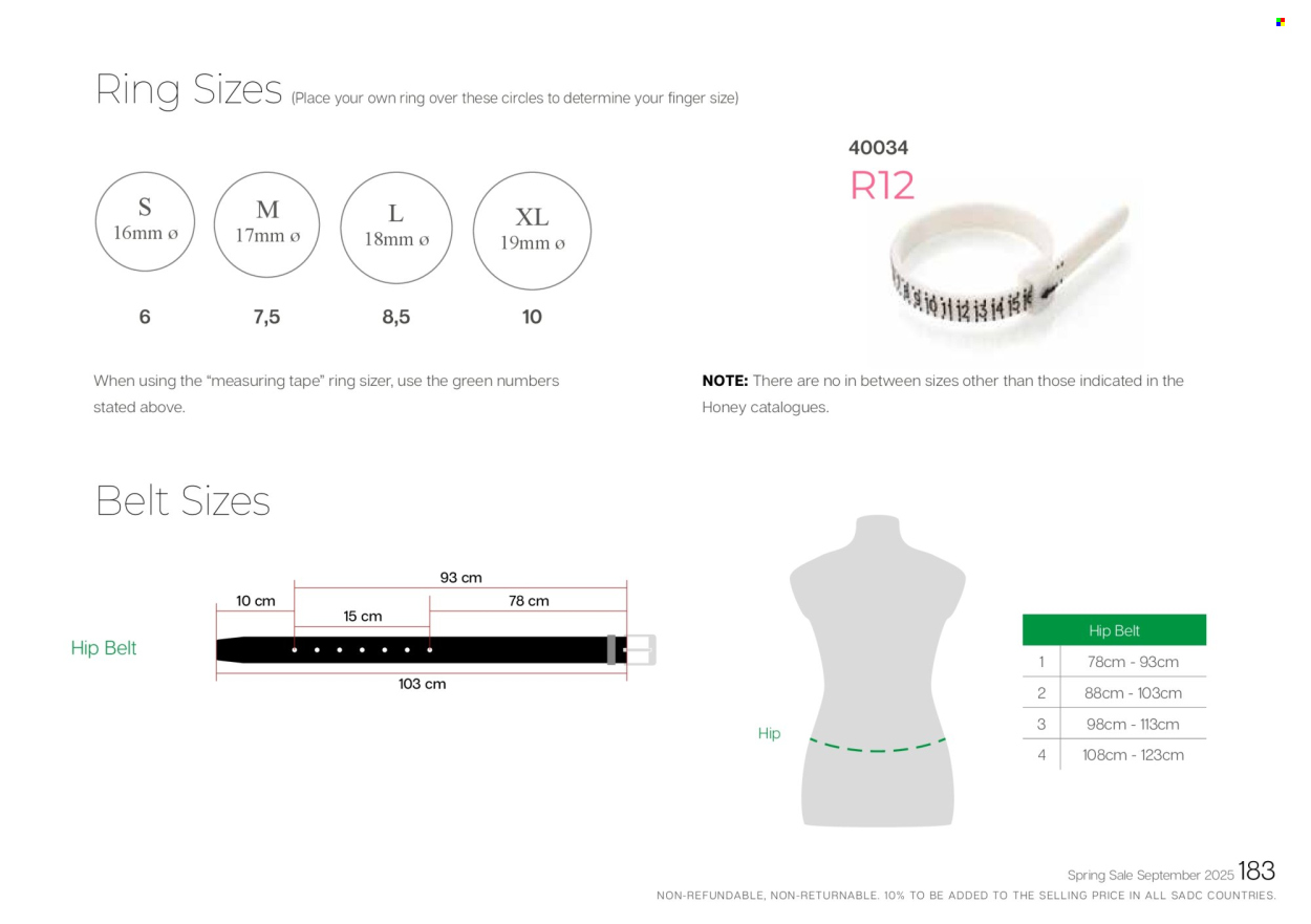 Honey specials. Page 185