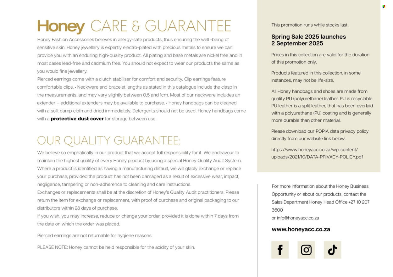 Honey specials. Page 187