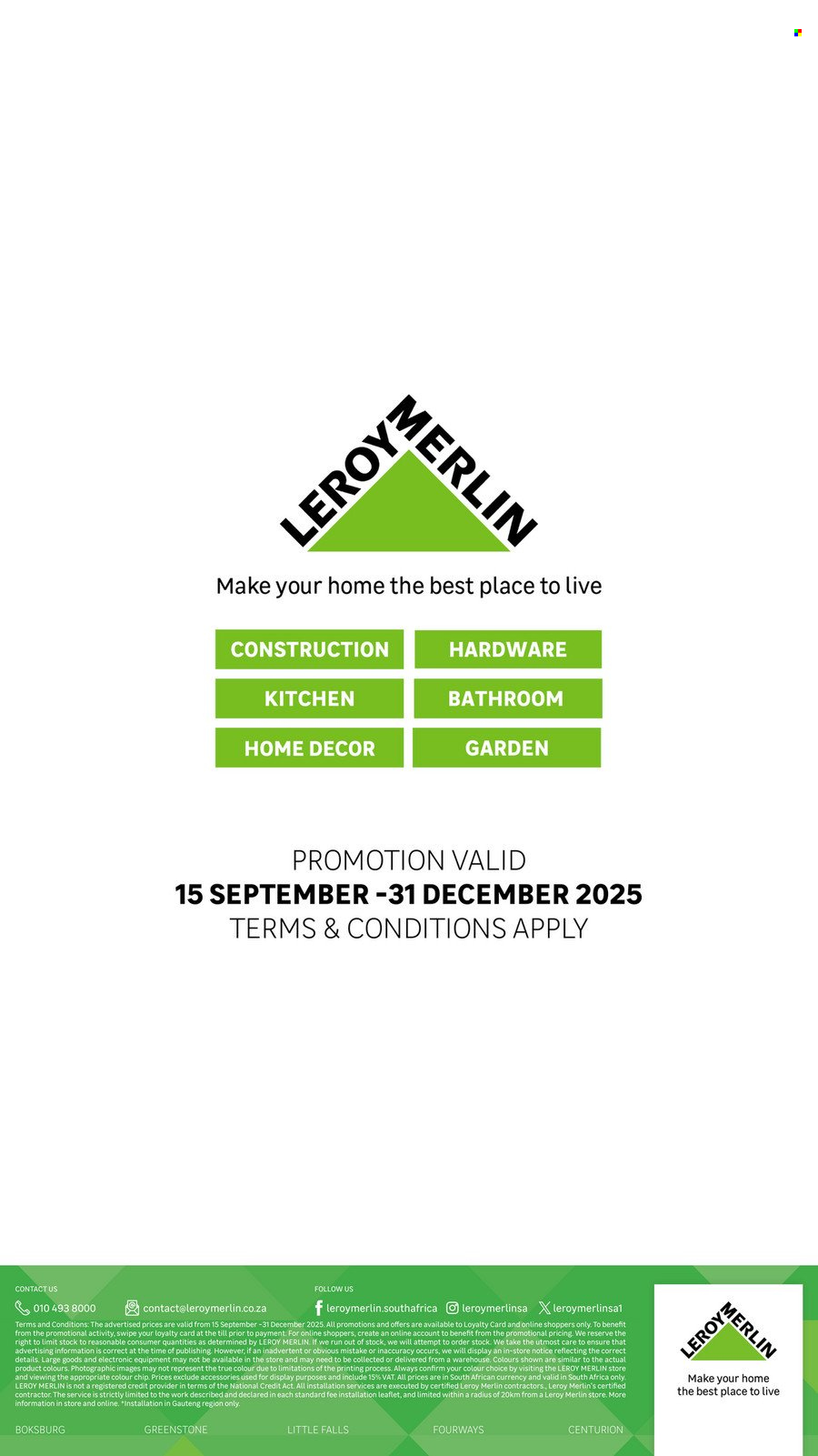 Leroy Merlin specials - 15/09/2025 - 31/12/2025. Page 21