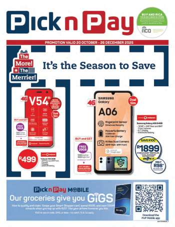 Pick n Pay catalogue  - 20/10/2025 - 26/12/2025.