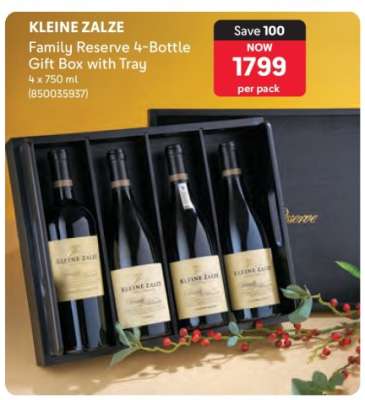 KLEINE ZALZE Family Reserve 4-Bottle Gift Box with Tray