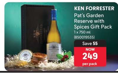 KEN FORRESTER Pat’s Garden Reserve with Spices Gift Pack