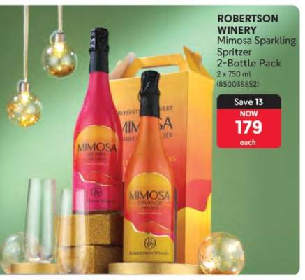 ROBERTSON WINERY Mimosa Sparkling Spritzer 2-Bottle Pack