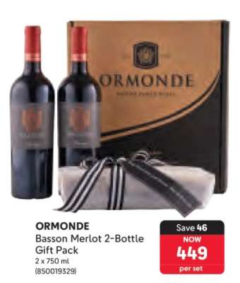 ORMONDE Basson Merlot 2-Bottle Gift Pack