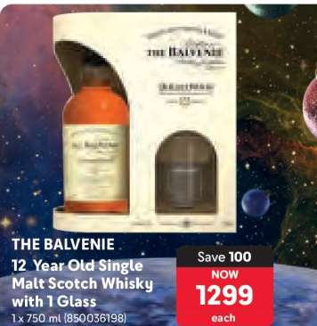 THE BALVENIE 12 Year Old Single Malt Scotch Whisky with 1 Glass