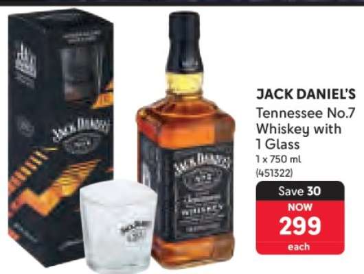 JACK DANIEL’S Tennessee No.7 Whiskey with 1 Glass