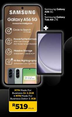 Samsung Galaxy A56 5G + Samsung Galaxy Tab A9 LTE