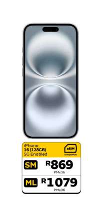 iPhone 16 (128GB) 5G Enabled