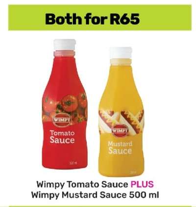 Wimpy Tomato Sauce PLUS Wimpy Mustard Sauce