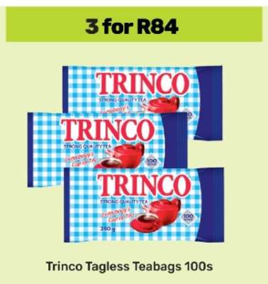 Trinco Tagless Teabags 100s