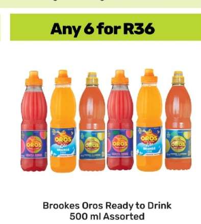 Brookes Oros Ready to Drink 500 ml Assorted