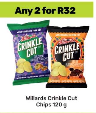 Willards Crinkle Cut Chips 120 g