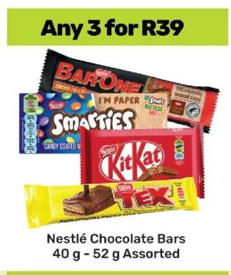 NESTLE CHOCOLATE BARS