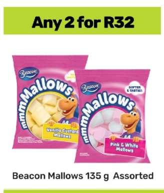 Beacon Mallows 135 g Assorted