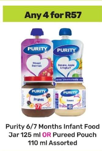 Purity 6/7 Months Infant Food