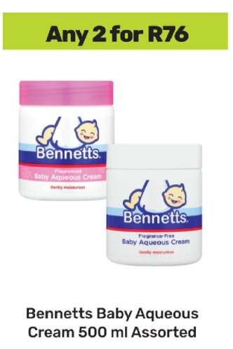 Bennetts Baby Aqueous Cream 500 ml Assorted