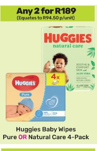 Huggies Baby Wipes Pure OR Natural Care 4-Pack