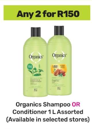 Organics Shampoo OR Conditioner 1 L Assorted