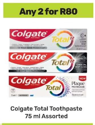 Colgate Total Toothpaste 75 ml Assorted