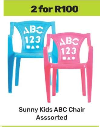Sunny Kids ABC Chair Assorted