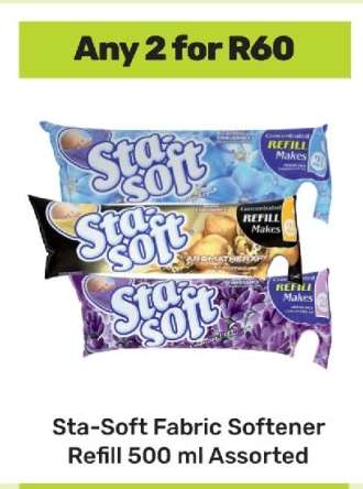 Sta Soft Fabric Softener Refill 500 ml Assorted