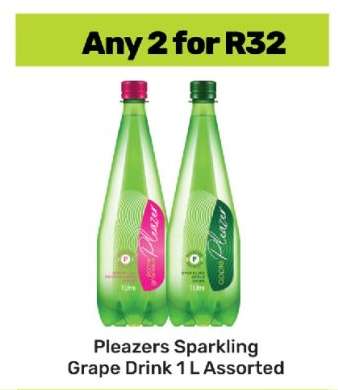 Pleazers Sparkling Grape Drink 1 L Assorted