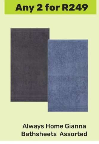 Always Home Gianna Bathsheets Assorted