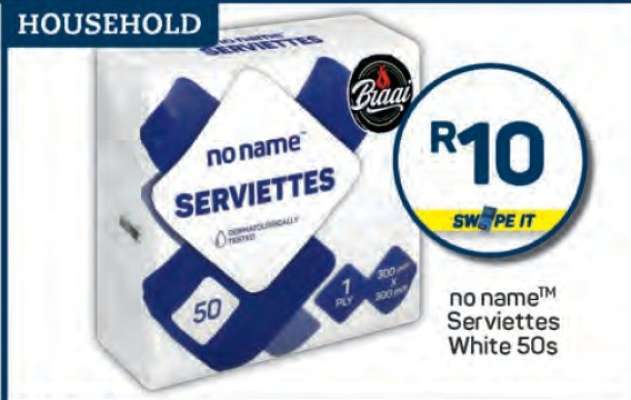 no name™ Serviettes White 50s