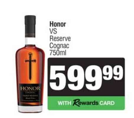 Honor VS Reserve Cognac 750ml