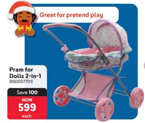 Pram for Dolls 2-in-1