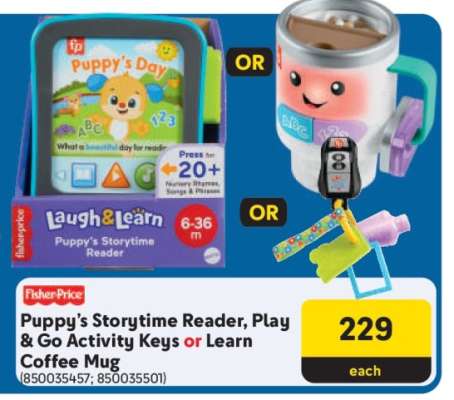 Fisher-Price Puppy’s Storytime Reader, Play & Go Activity Keys or Learn Coffee Mug