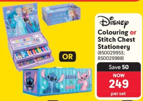 Disney Colouring or Stitch Chest Stationery