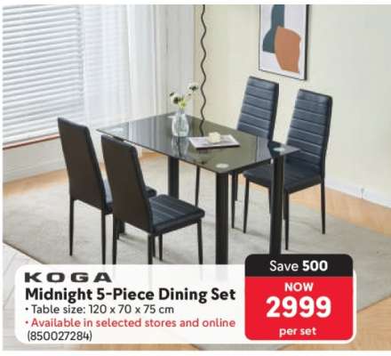 KOGA Midnight 5-Piece Dining Set